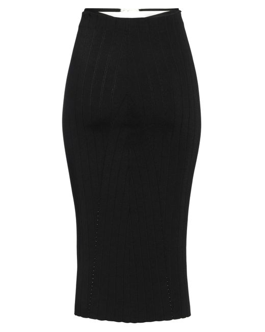 Jacquemus Black Knit Viscose-Blend Pencil Skirt