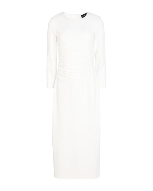 Emporio Armani White Midi Dress