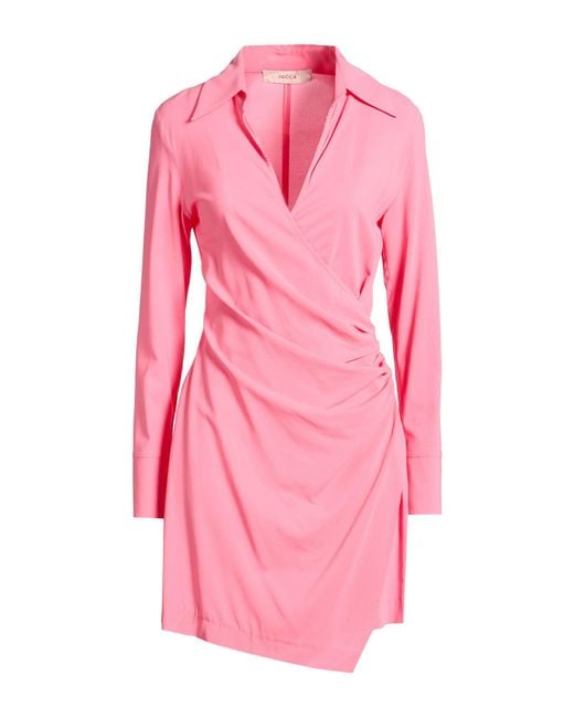 Jucca Pink Mini Dress Viscose, Elastane