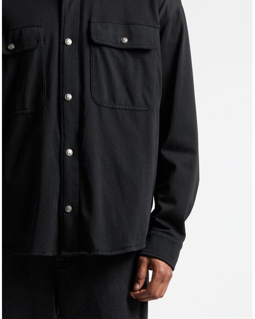 Palm Angels Black Shirt Cotton for men