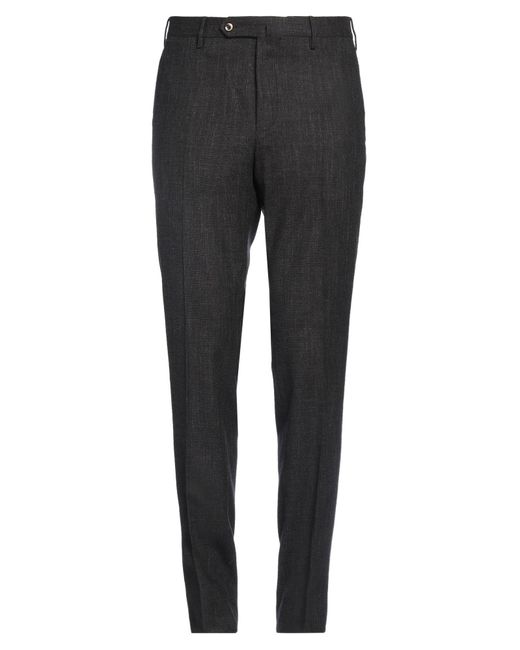 PT Torino Gray Steel Pants Virgin Wool, Cotton, Linen, Elastane for men