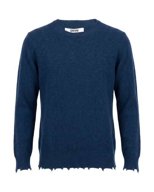 Grifoni Blue Sweater Virgin Wool for men