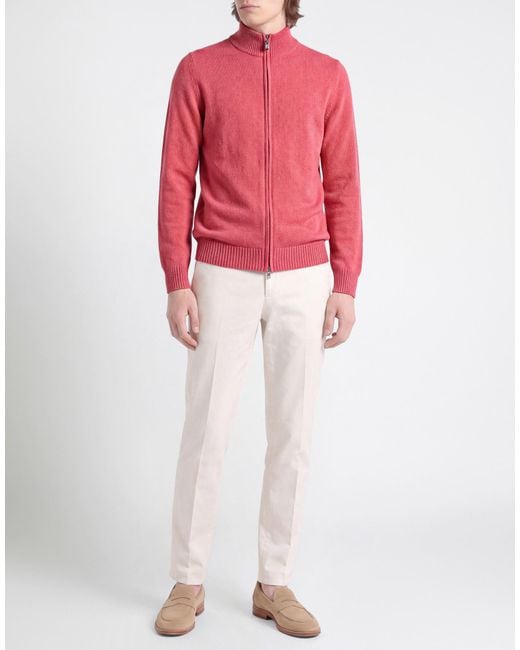 Fedeli Red Turtleneck Cashmere for men