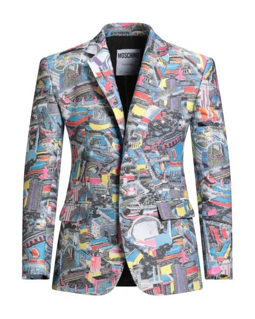 Moschino Blue Couture Blazer Polyester for men