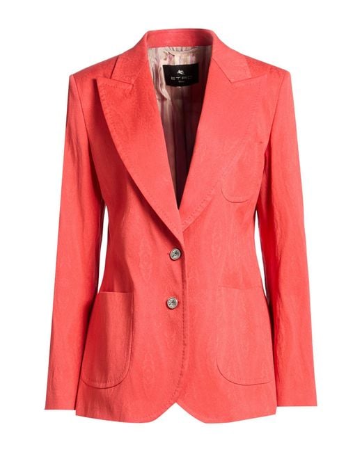 Etro Pink Blazer Cotton, Elastane