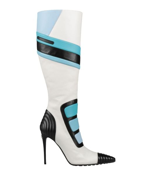 Dolce & Gabbana Blue Boot Leather