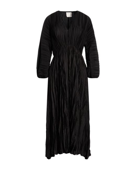 Forte_forte Black Midi Dress Polyester
