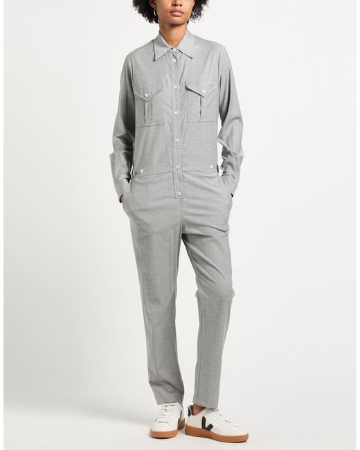 Eleventy Gray Jumpsuit Wool, Viscose, Elastane