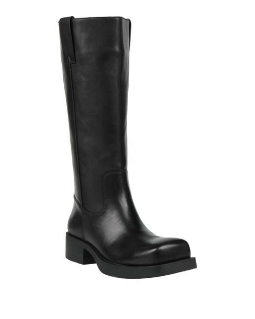 Ash Black Boot Leather