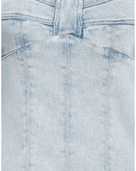 Isabel Marant Blue Denim Cotton-Blend Square-Neck Top