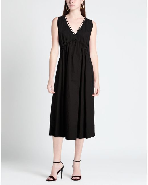 No Secrets Black Midi Dresses