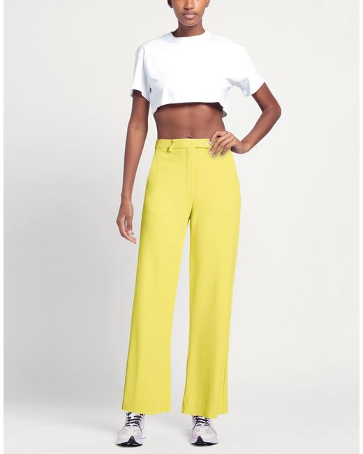 Beatrice B. Yellow Pants Viscose, Elastane