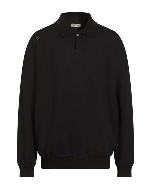 Fear Of God Black Polo Shirt Cotton for men