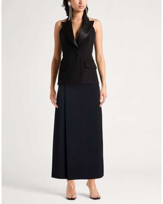 Max Mara Blue Maxi Skirt Cotton, Elastomultiester, Elastane