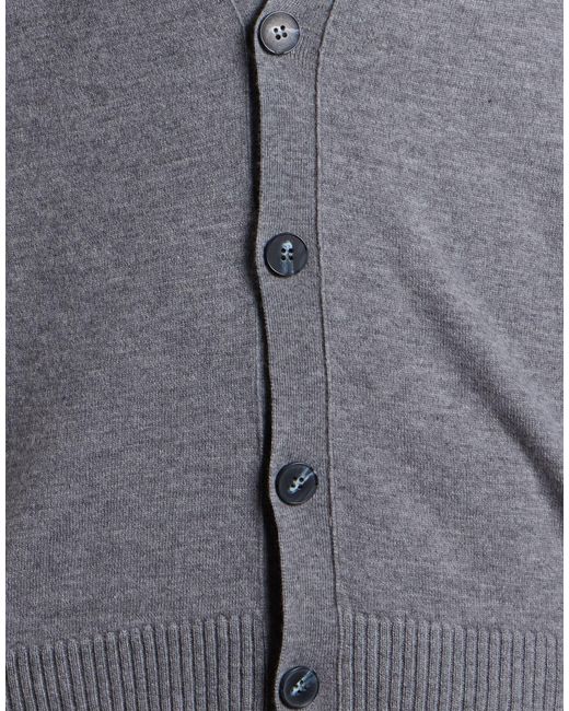 Alpha Studio Gray Cardigan Wool for men