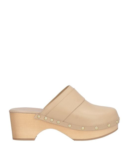 Aeyde Natural Mules & Clogs Leather
