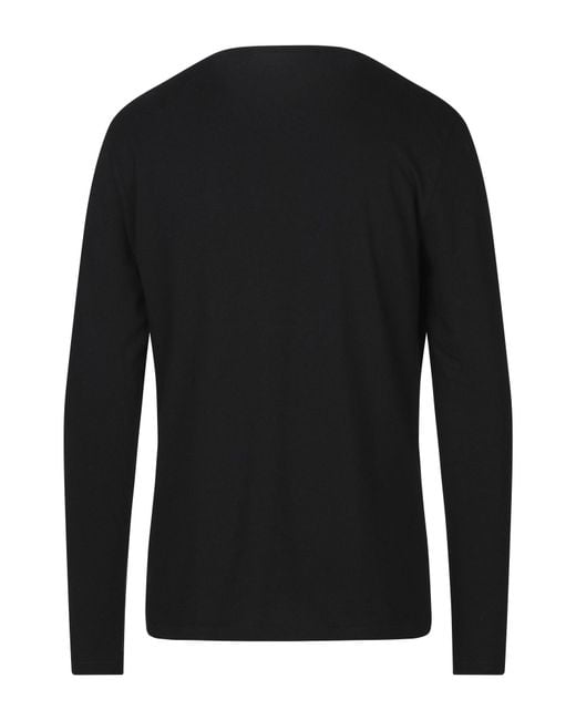 Majestic Filatures Black T-Shirts for men