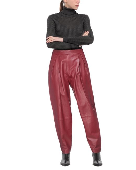 Alberta Ferretti Red Trouser