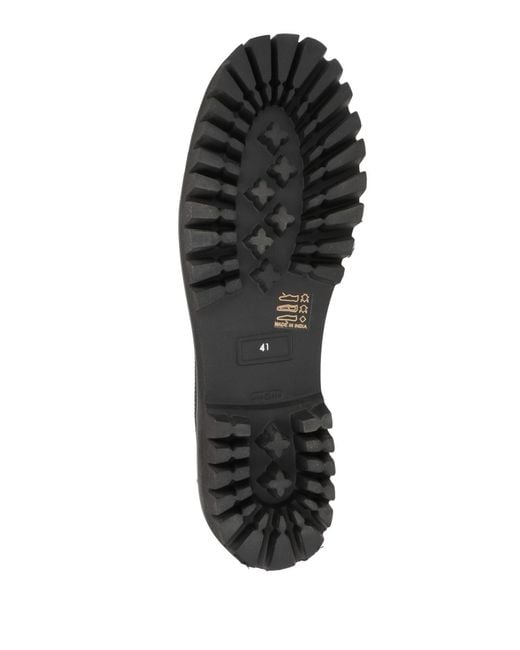 HADEL Black Loafers Leather