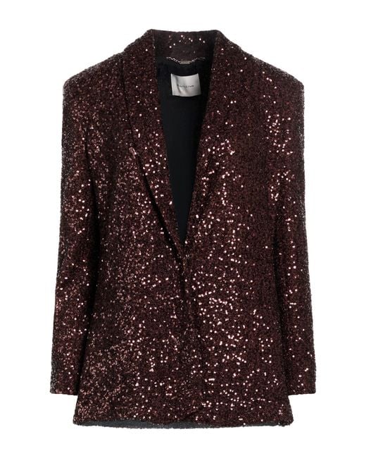 Manila Grace Purple Blazer Polyester, Lamous