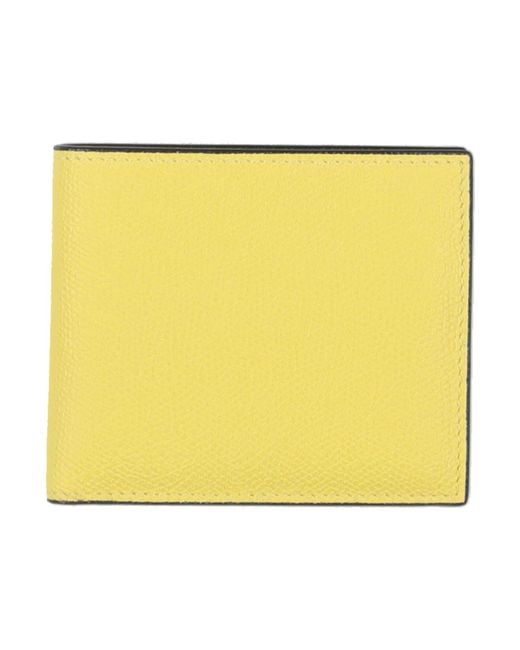 Valextra Yellow Wallet for men