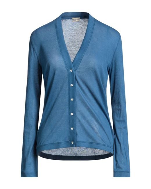 Massimo Alba Blue Cardigan Cotton, Silk