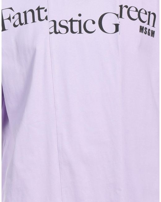 MSGM Purple T-shirt for men