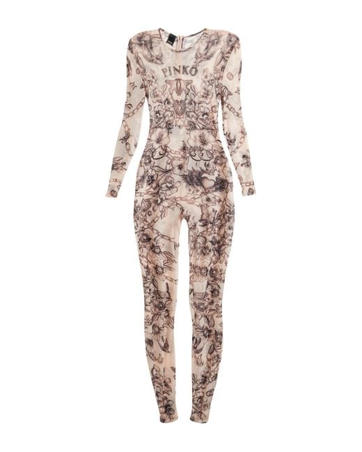 Pinko Pink Blush Jumpsuit Polyamide