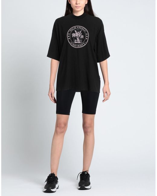 T-shirt College Loose con stampa di Palm Angels in Black