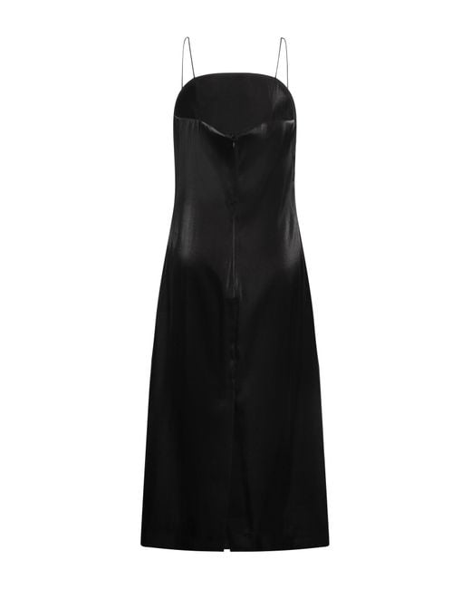 Jacquemus Black Viscose-Blend Bodycon Midi Dress