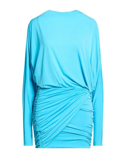 ANDAMANE Blue Mini Dress Polyester, Elastane