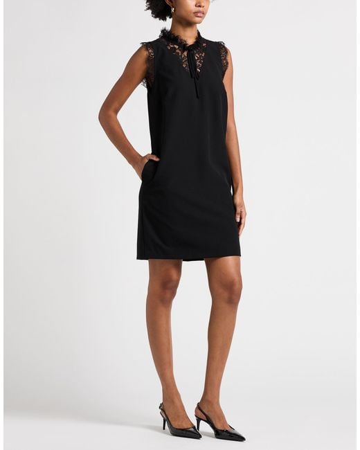 Liu Jo Black Mini Dress Polyester, Elastane