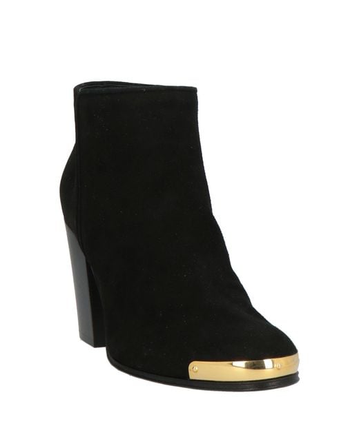 Giuseppe Zanotti Black Ankle Boots Leather, Textile Fibers