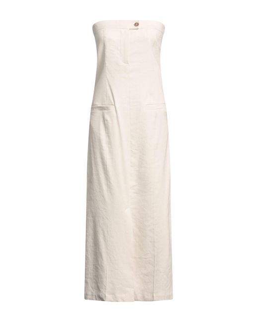 Alysi White Midi Dress
