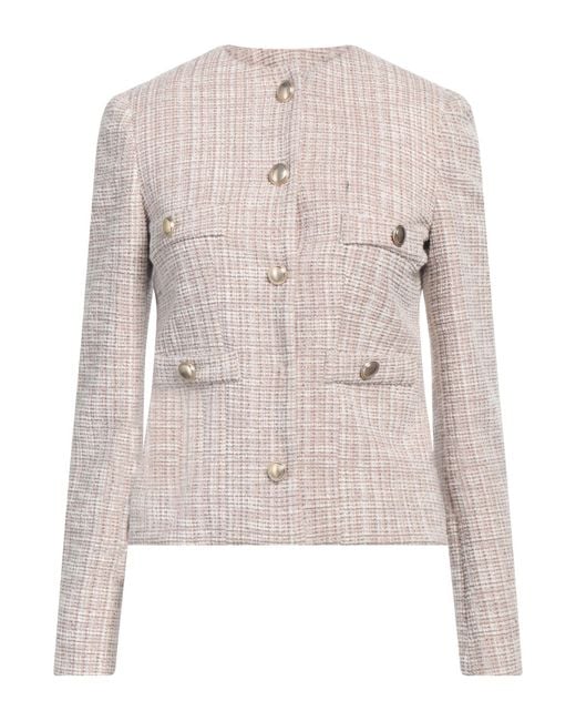 Liu Jo White Jacket Polyester, Cotton, Elastane