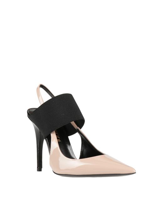 Bruno Frisoni Black Khaki Pumps Leather, Textile Fibers