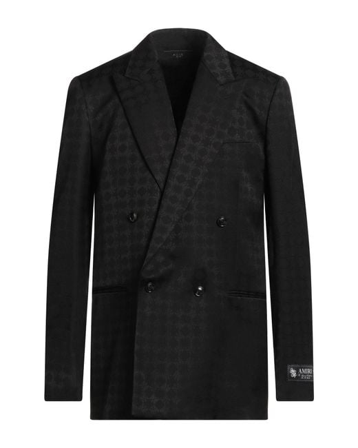 Amiri Black Blazer Viscose, Wool, Elastane for men