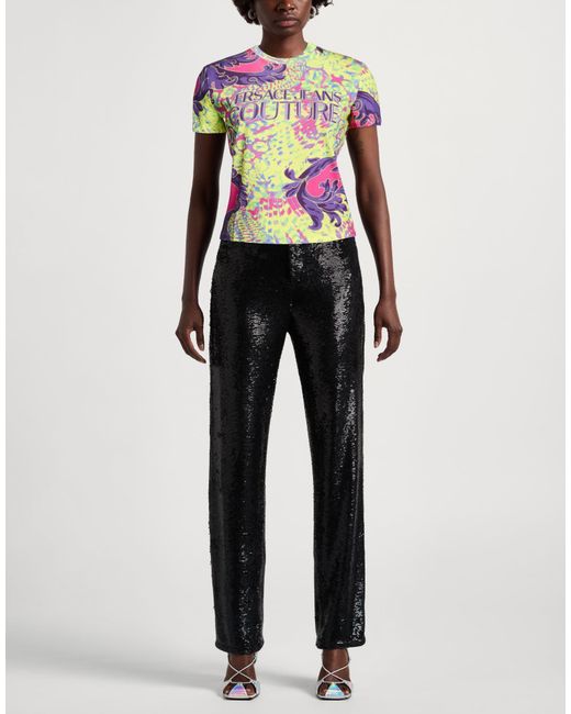 Versace Jeans Couture Purple T-Shirt Cotton