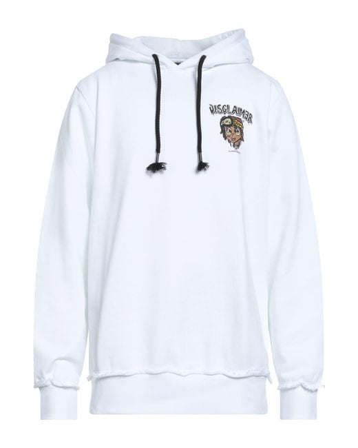DISCLAIMER White Sweatshirt Cotton for men