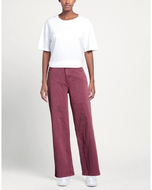 Haveone Red Pants Cotton, Elastane