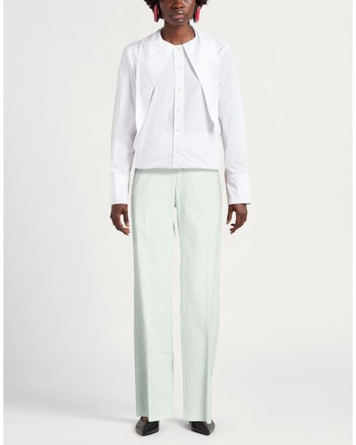 Berwich White Light Pants Cotton, Elastane