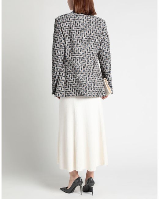 Etro Gray Blazer Polyester, Virgin Wool, Elastane