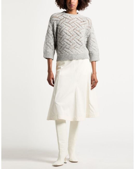 Peserico Gray Light Sweater Alpaca Wool, Virgin Wool, Polyamide, Viscose, Metallic Fiber