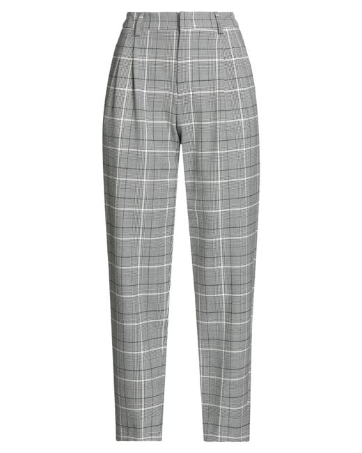 PT Torino Gray Pants Polyester, Wool, Elastane