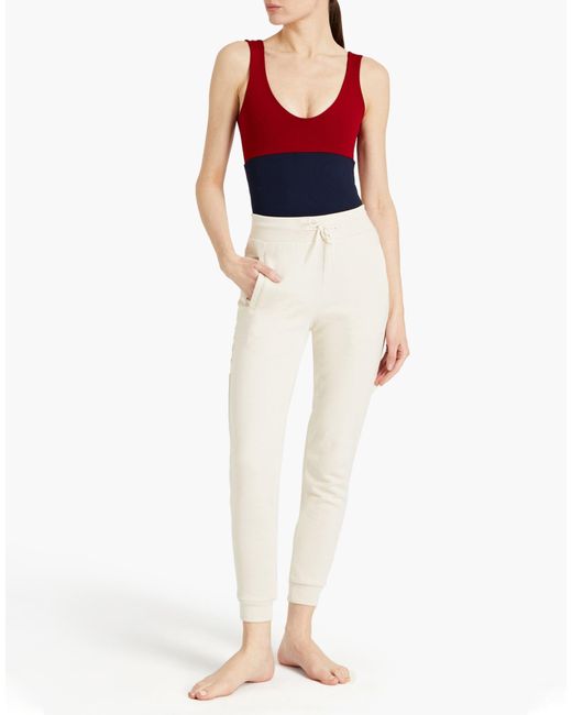 Live The Process Red Bodysuit Supplex, Lycra