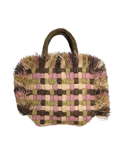 MADE FOR A WOMAN Brown Made For A -- Light Handbag Straw