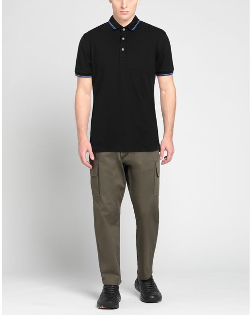 Cashmere Company Black Polo Shirt for men