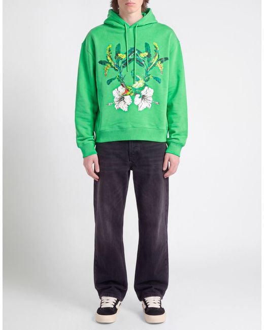 MSGM Green Sweatshirt Cotton for men