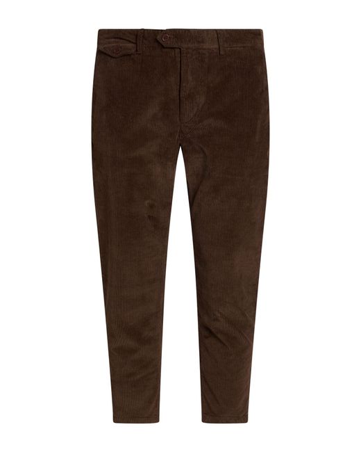 0/zero Construction Brown Dark Pants Cotton, Elastane for men
