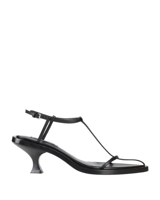 Jil Sander Black Sandals Leather